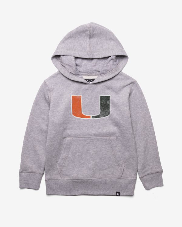 MIAMI HURRICANES DISTRESSED IMPRINT  47 HEADLINE HOOD KIDS Discount