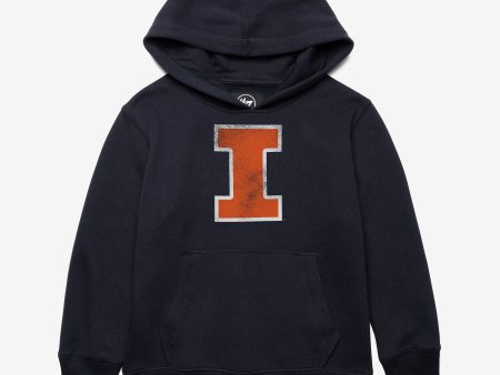 ILLINOIS FIGHTING ILLINI DISTRESSED IMPRINT  47 HEADLINE HOOD KIDS Supply