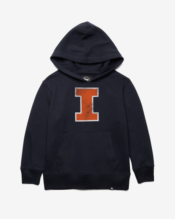 ILLINOIS FIGHTING ILLINI DISTRESSED IMPRINT  47 HEADLINE HOOD KIDS Supply