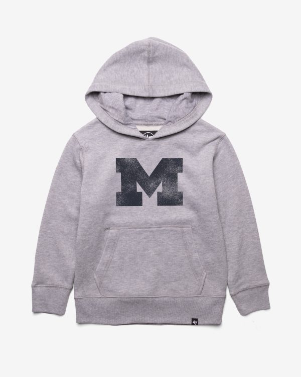 MICHIGAN WOLVERINES DISTRESSED IMPRINT  47 HEADLINE HOOD KIDS on Sale