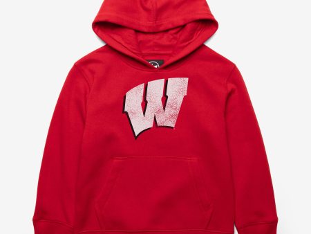 WISCONSIN BADGERS DISTRESSED IMPRINT  47 HEADLINE HOOD KIDS Online now