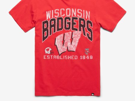 WISCONSIN BADGERS TURNED UP  47 FRANKLIN TEE For Sale