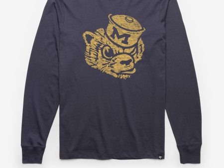 MICHIGAN WOLVERINES VINTAGE PREMIER  47 FRANKLIN LONG SLEEVE TEE Hot on Sale