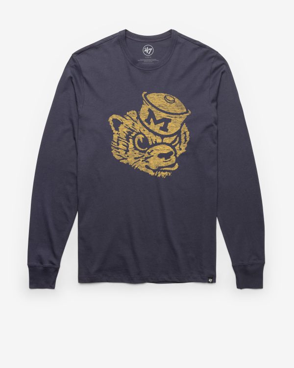 MICHIGAN WOLVERINES VINTAGE PREMIER  47 FRANKLIN LONG SLEEVE TEE Hot on Sale