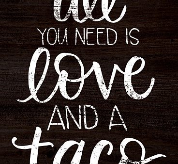 JAXN271 - Love and a Taco - 12x18 For Cheap