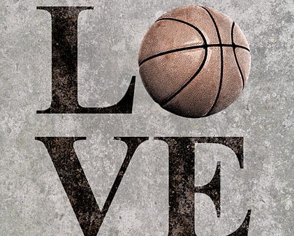 SB671 - LOVE Basketball - 12x18 Hot on Sale