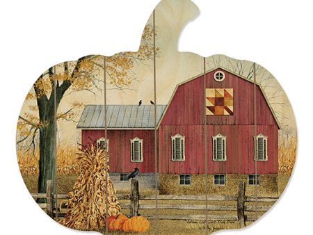 BJ1023PUMP - Autumn Leaf Quilt Block Barn Fashion