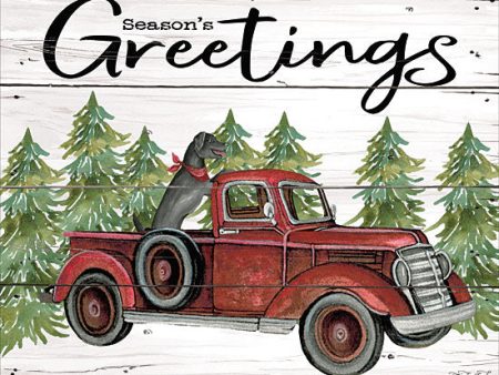 CIN1647 - Season s Greetings Red Truck - 16x12 Online