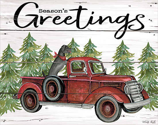 CIN1647 - Season s Greetings Red Truck - 16x12 Online