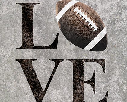 SB672 - LOVE Football - 12x18 on Sale