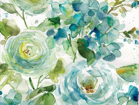 JGS110 - Cool Watercolor Floral - 12x12 on Sale