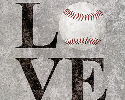 SB670 - LOVE Baseball - 12x18 Online Sale