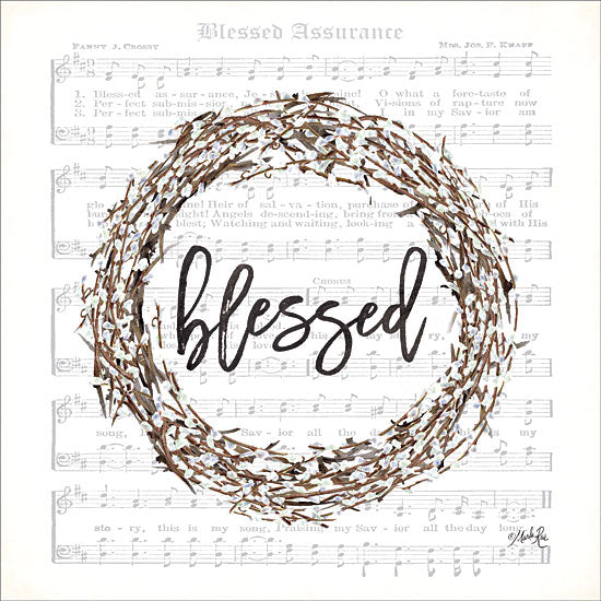 MAZ5335 - Blessed Assurance Bless Wreath - 12x12 Online now